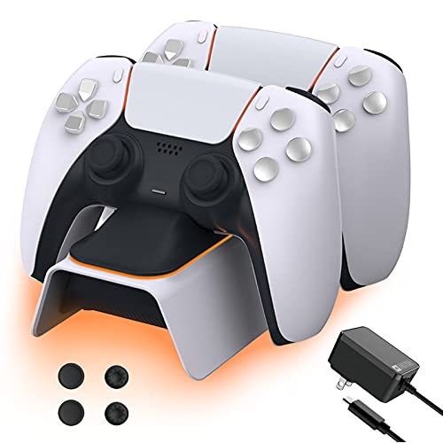 NexiGo PS5 Controller Charger with Thumb Grip Kit,...