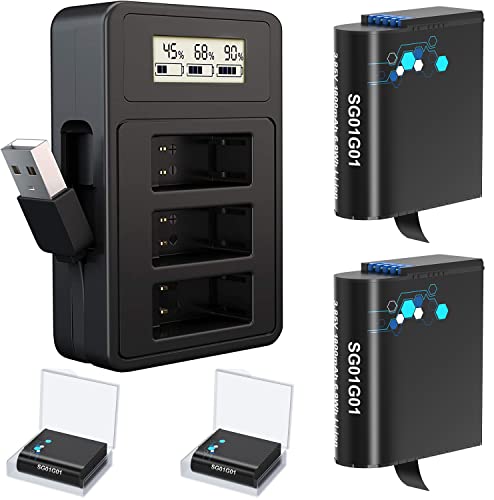 TOMSHEIR Battery 1800mAh(2 Pack) and USB Fast...