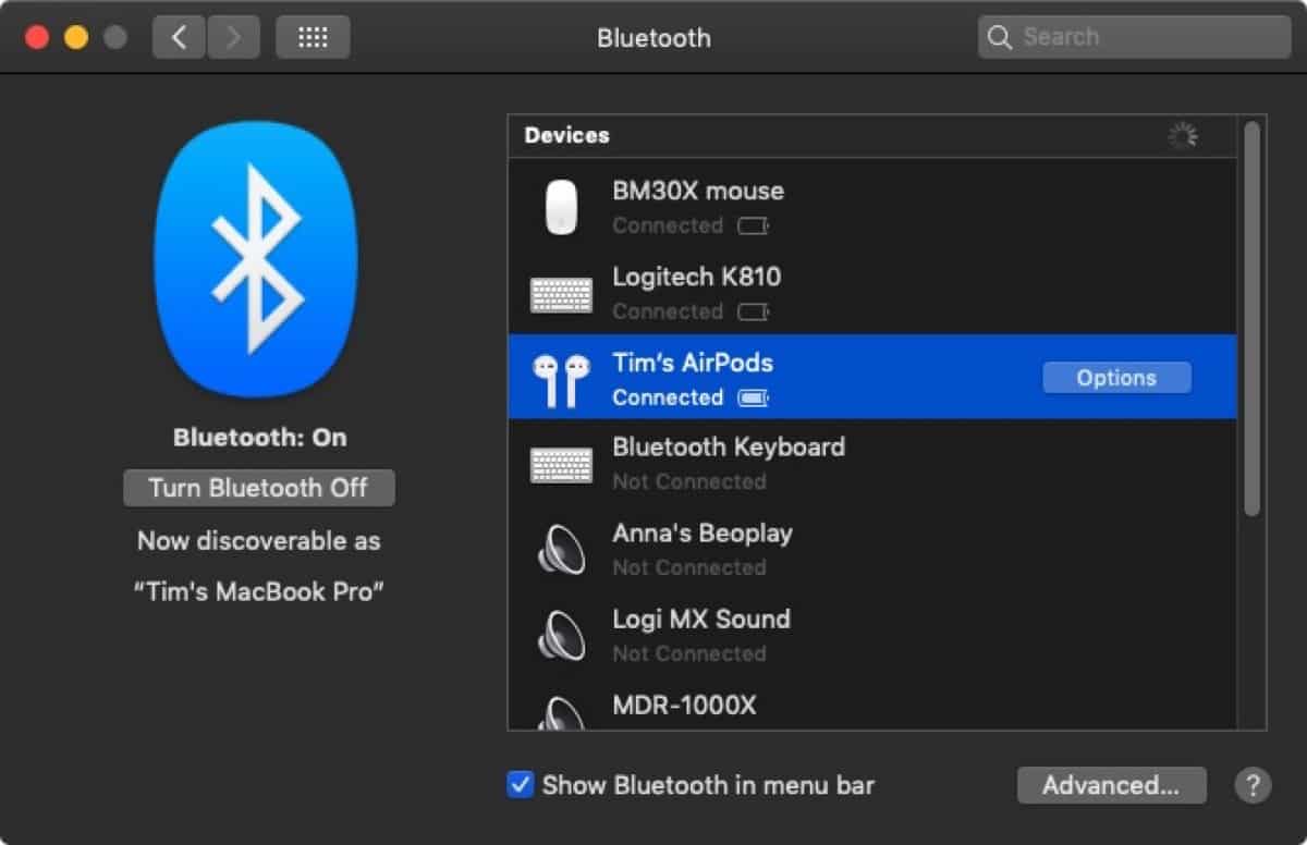 AirPods connection failed in MacBook AirPods connection failed in MacBook