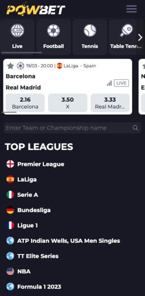 App Scommesse Sportive powbet 2 per Android ancora iOS